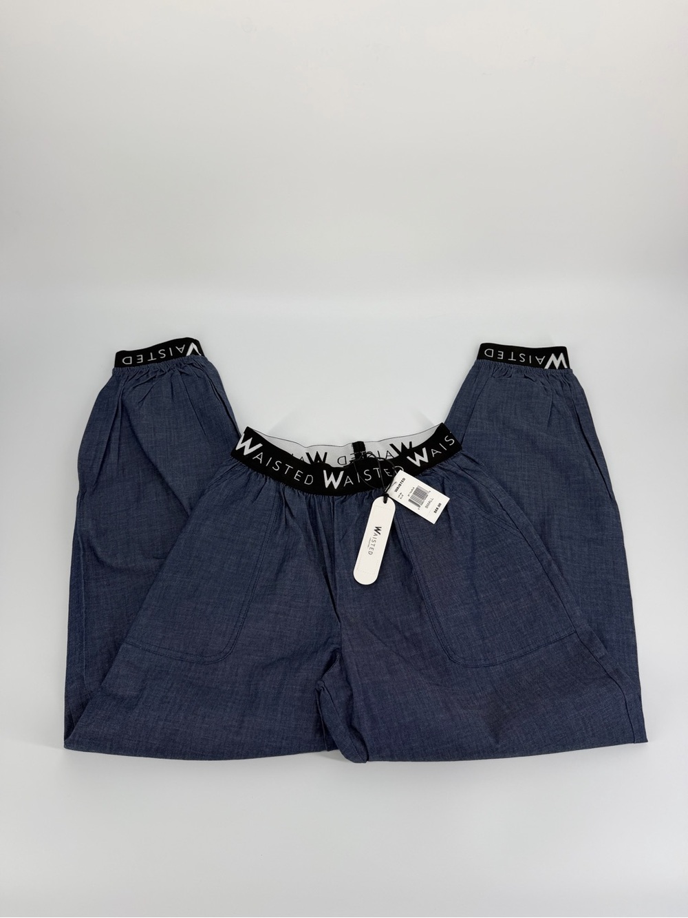 Waisted Women’s St Taurus Blue Chambray Jogger Pants Size Small NWT $88